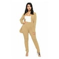 thumbnail image 5 of Ettsollp 2 Pcs/Set Lady Formal Coat Pants Set Long Sleeves Slim Fit Lapel Cardigan Mid Length Jacket High Waist Trousers Formal Business Commuting Outfit, 5 of 8