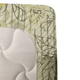 thumbnail image 3 of Ambesonne Paisley Fitted & Top Sheet Set with Sham, Botanical Leafy Butterfly, Yellow Orange, 3 of 4