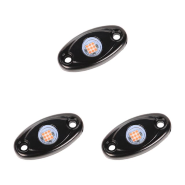 Scienceny Ed rock para atv suv car truck underbody glow underlow wate, luces de chasis automotriz, rejilla de aluminio AMARILLO Type1 NO1
