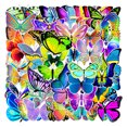 thumbnail image 1 of Calcomanías holográficas con mariposas y grafiti de colores, 50 unidades, 1 of 2