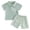 Z02-Green, variant on Baby Boy Outfit Clothes Kids Unisex Spring Summer Cotton Cute Prints Short Sleeved Training 0 6 12 18 24 Months 2T 3T Shirt Shorts Set New Born for Twins Outfits 2PCS