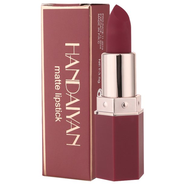 Lápiz Labial Sólido Suave Labio Blam Cil Mate Impermeable 6 Colores Impermeables Libres Alcohol Duración para Mujeres Regalos Labios Rosa Rojo