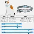 thumbnail image 6 of Reflective Cat Collar Breakaway with Bells, 2 Pack Girl Boy Pet Cat Collar Adjustable, 6 of 7