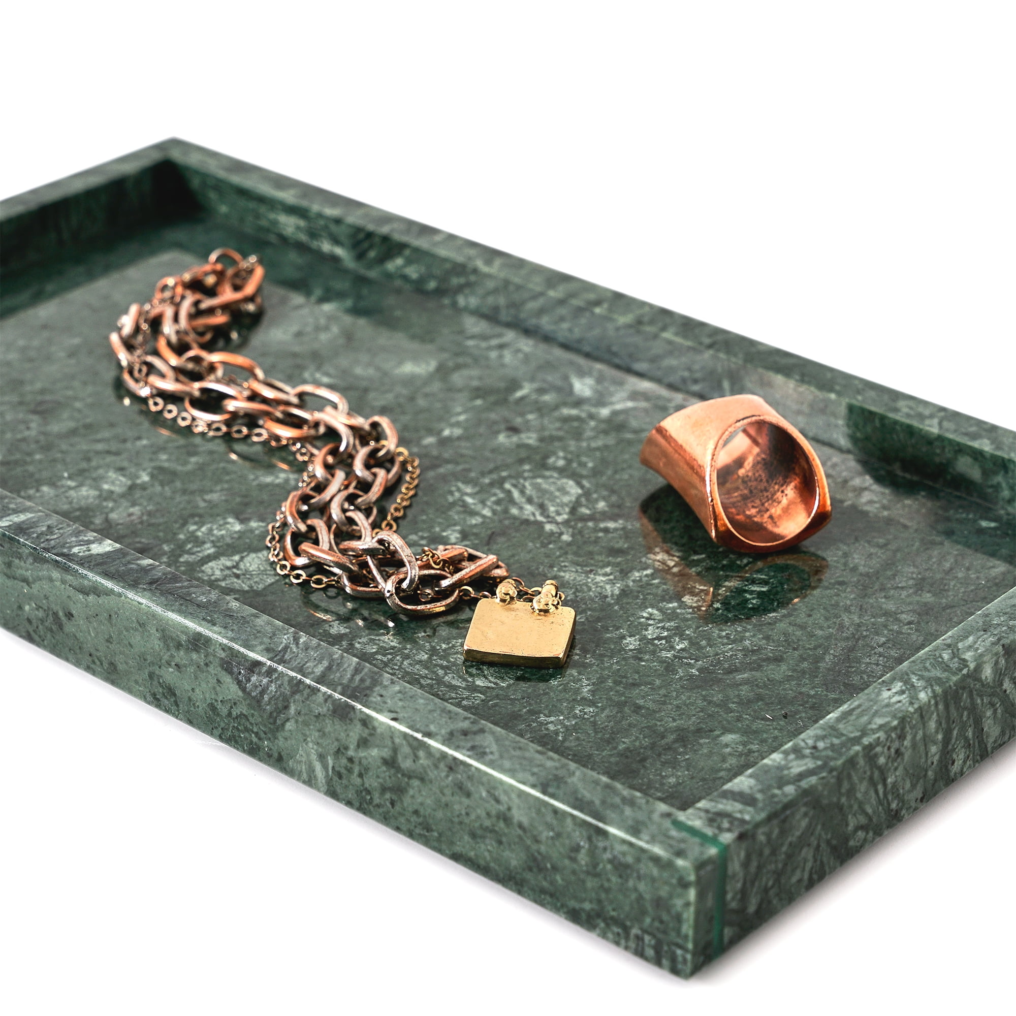 Beautiful Marble Tabletop Tray by Drew Barrymore, Thyme Green 10.63" X 5.9"