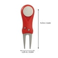 thumbnail image 3 of Golf Divot Repair Tool with Groove for Finger Comfort Made of Durable Plastic in Red Color, 3 of 6