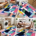 thumbnail image 5 of 3'x5' Area Rugs, Colorful Geometric Indoor Outdoor Area Rug for Living Room Bedroom, Abstract Modern Art Color Block Washable Bathroom Rugs Kitchen Floor Carpet Mats Home Decor Aesthetic, 5 of 8