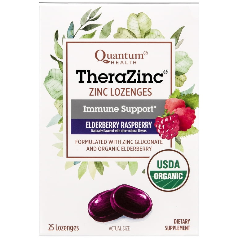 Quantum Health Organic TheraZinc Elderberry Raspberry Immune