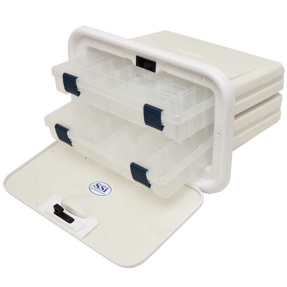 Innovative Boat Tackle Storage Box 531-108 | 3 Tray 11 x 15 Dream White