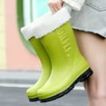 thumbnail image 6 of XIMIN Women's Short Chelsea Boots Fleece Lined Ankle Rain Rubber Boots Waterproof Chelsea Boots Short Rain Boots Waterproof Garden Shoes, 6 of 8