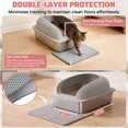thumbnail image 5 of SHOUFTW 24 Inch Stainless Steel Cat Litter Box with Lid, Extra Large Enclosed Cat Litter Pan, High Wall Anti-Splash Design, Odor Control, Anti-Leakage, Includes Scoop and Mat, Light Grey, 5 of 9