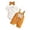 Orange, variant on Infant Kids Summer Two-Piece Outfit Short Sleeve Ribbed Romper Bodysuit Cartoon CatBowknot Suspender Shorts Headband Girl Outfits Kids Clothes Size 6-12 Months