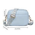 thumbnail image 2 of Bolso de viaje para mujer bolsos para axilas de cuero PU bandolera con correa ajustable Simple, 2 of 9