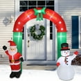 thumbnail image 2 of Lighted Christmas Decoration for Outdoor, Seizeen Inflatable Santa & Snowman Arch with 7 Lights, Quick Assembly Patio Yard Party Pre-lit Xmas Decoration, 8FT Tall, 2 of 12