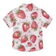 thumbnail image 2 of Dailycode Small Short Sleeve Button Down Shirts Pink Strawberry White Flowers Casual Shirt 3-10 Years, 2 of 9