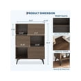 thumbnail image 4 of EastVita 3-Tier Wooden Storage Cabinet – Sturdy Particle Board Organizer With Adjustable Shelves Multi-Purpose Bookshelf For Living Room Bedroom Office and Entryway, 4 of 8