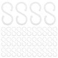 thumbnail image 1 of LEEYNEER Small Plastic S Hook For Storage And Utility 100Pcs 1.53X0.78X0.12In, 1 of 6
