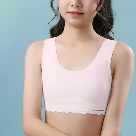 ATOGUTA Training Bras for Girls Seamless Cami Bralettes Sports Vest Girls Sports Bra 12-15 Years