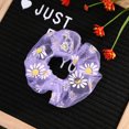 thumbnail image 3 of Mujeres Daisy Hair Rope Tie Korean Mesh Scrunchies Organza Hair Band (Púrpura) Likrtyny Para estrenar, 3 of 8