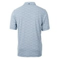 thumbnail image 3 of Men's Cutter & Buck Blue Miami Dolphins Virtue Eco Pique Botanical Print Recycled Polo, 3 of 3