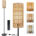 thumbnail image 1 of Floor Lamp for Living Room Farmhouse Rattan Floor lamp Modern Standing lamp with HandWorked Rattan Shade Tall Lamp with Foot Switch, 1 of 7