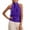 Dark Purple, variant on Women Silk Satin High Neck Tank Tops Trendy Halter Sleeveless Cami Tops Summer Elegant Backless T Shirts Tees Black S