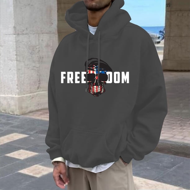WILLBEST Sudadera con Capucha para Hombre, Suave y Cómoda, para Uso Informal y Actividades Al Aire Libre, con Bolsillo Frontal Tipo Cangurera Grande