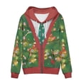thumbnail image 2 of Suhoaziia Zip Up Jackets Y2K for Women Size XL Novelty Christmas Tree Light Tie PrintSweatshirts Hoodies Durable Casual Daily Life Outfits with Pocket, 2 of 5