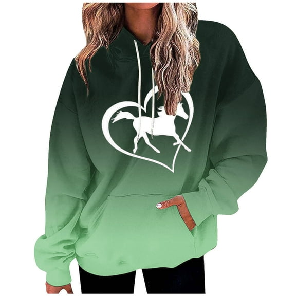 Horse Lover Hoodie for Teen Girls & Women Who Love Horses Pullover Hoodie Equestrian Horse Sweatshirt Horse Gifts