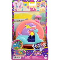 Polly Pocket Adventure Moped Compact with 2 Micro Dolls and Pet, Travel Toy with Animal and Vehicle Accessories