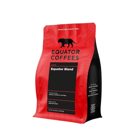 Equator Blend - Roasted by Equator Coffees - Freshly Ground Coffee - 12 Ounce Bag