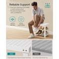 thumbnail image 4 of SONGMICS Shoe Rack Bench, 3-Tier Bamboo Shoe Storage Organizer, Entryway Bench, Holds Up to 286 lb, 11.3 x 19.7 x 17.8 Inches, for Entryway Bathroom Bedroom, Cloud White, 4 of 6