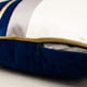 thumbnail image 5 of Funda de cojín de terciopelo a rayas de cuero azul marino, blanco y dorado, funda de almohada decorativa moderna de lujo, 5 of 5