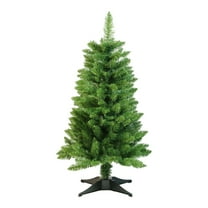 3FT Christmas Tree with Lights, 35.4 Inch Artificial Desktop Xmas Tree with 50 LED Light Beads String, Small Tabletop Holiday Decor for Home Office Indoor Outdoor Party Decorations