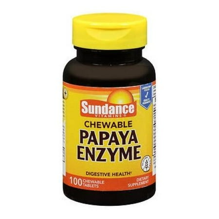 - 2 Pack Sundance Chewable Papaya Enzyme 100 Tablets Each