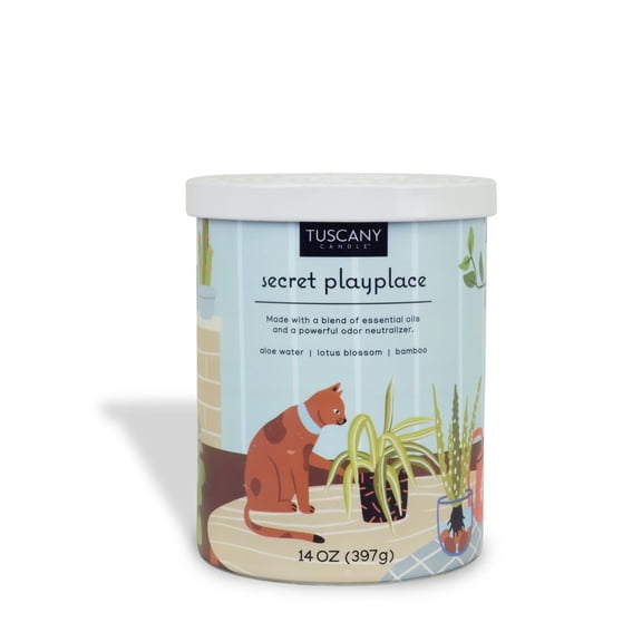 Tuscany Candle Pet Odor Neutralizing Candle Secret Playplace Lotus Blossom 14 oz