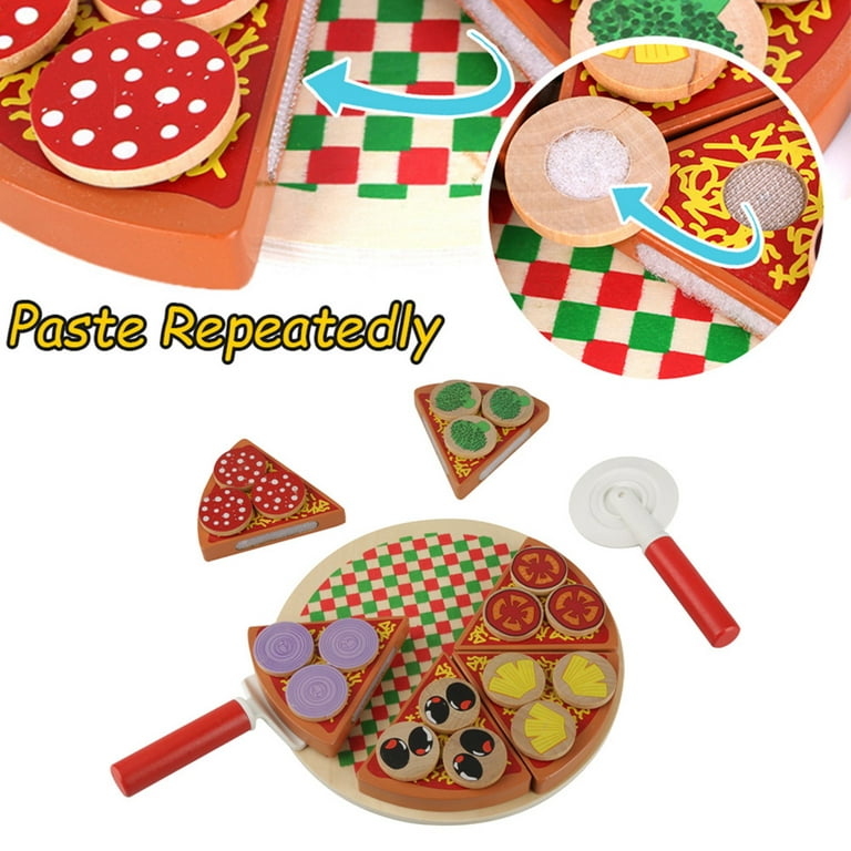 Wooden Pizza Toys Pizza Pretend Play Set Wooden Pizza Toy For Kids Pizza  Play Food Set