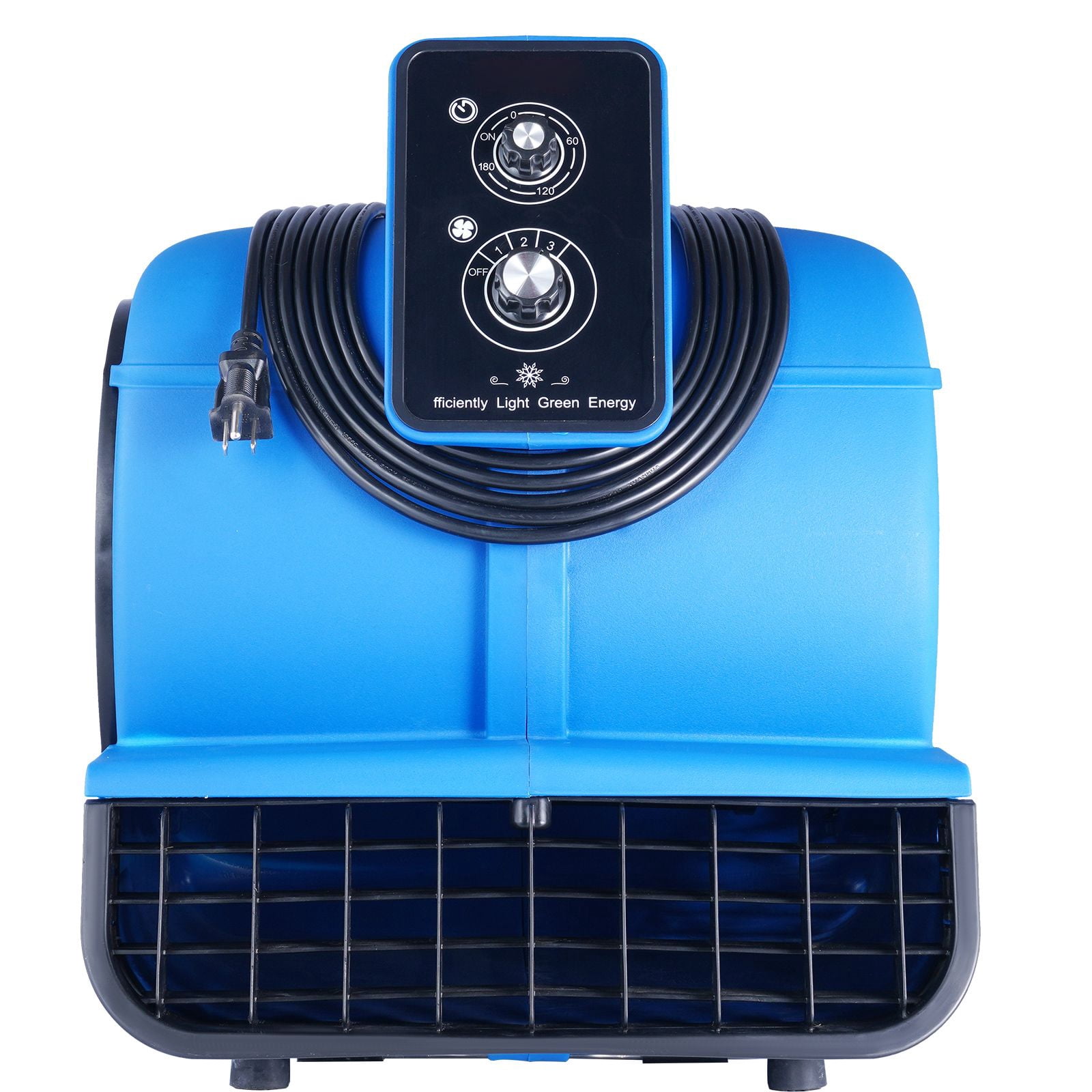 Portable 2600 CFM Air Mover Fan, 1/2 HP Carpet Dryer with Timer, 4-Way Tilt for Janitorial, Home, Industrial - ETL Certified