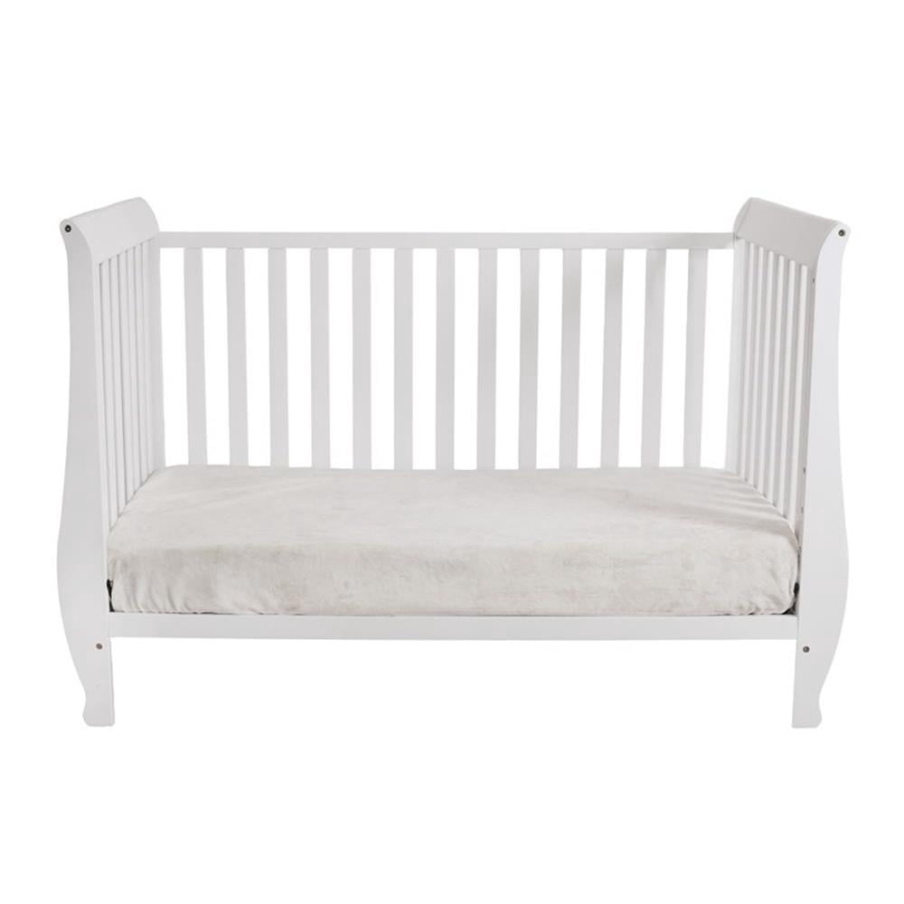 AFG Baby Furniture Naomi 4-in-1 Convertible Crib with Toddler Guardrail White