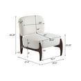 thumbnail image 3 of Briar Modern Boucle Upholstery Accent Chair with Solid Wood Frame, Beige, Set of 2, 3 of 8