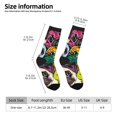 thumbnail image 2 of Hirioo Colorful Pug Pattern Adult Middle Tube Socks Breathable Sock Non-Pilling,Contrasting Color Design, 2 of 6