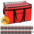 thumbnail image 4 of musbus Extra large XXXL Insulated Delivery Bag Cooler Bags Keep Food Warm Catering Therma for doordash Shopper hot warming RED Pizza, 4 of 6