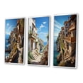 thumbnail image 3 of Designart "Dramatic Cliffs Spain s Stunning Landscapes II" Nautical & Beach Framed Wall Art Set Of 3 - Beige Spain Frame Canvas Set For Living Room Decor, 3 of 6