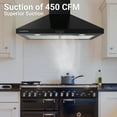 thumbnail image 3 of CIARRA Black Range Hood 30 inch Wall Mount Vent Hood Ductless Ducted Convertible CAB206P75, 3 of 8