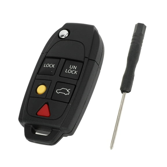 Unique Bargains Key Shell Case for VOLVO S60 2000-2009 for VOLVO S80 1999-2006 Keyless Entry Remote Key Fob Replacement Case 5 Buttons