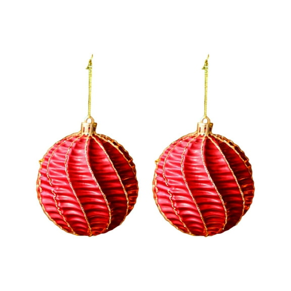 Shatterproof Christmas Pendant Ornaments Elegant Festive Tree Decorations For Indoor Outdoor Holiday Hanging Baubles And Seasonal Celebrations 2PCS