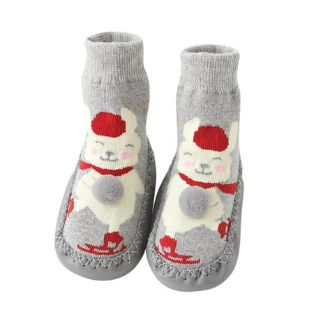 

kpoplk Cute Shoes For Teen Girls Cute Children Toddler Shoes Autumn And Winter Boys And Girls Floor Socks Slippers For Kids(D)