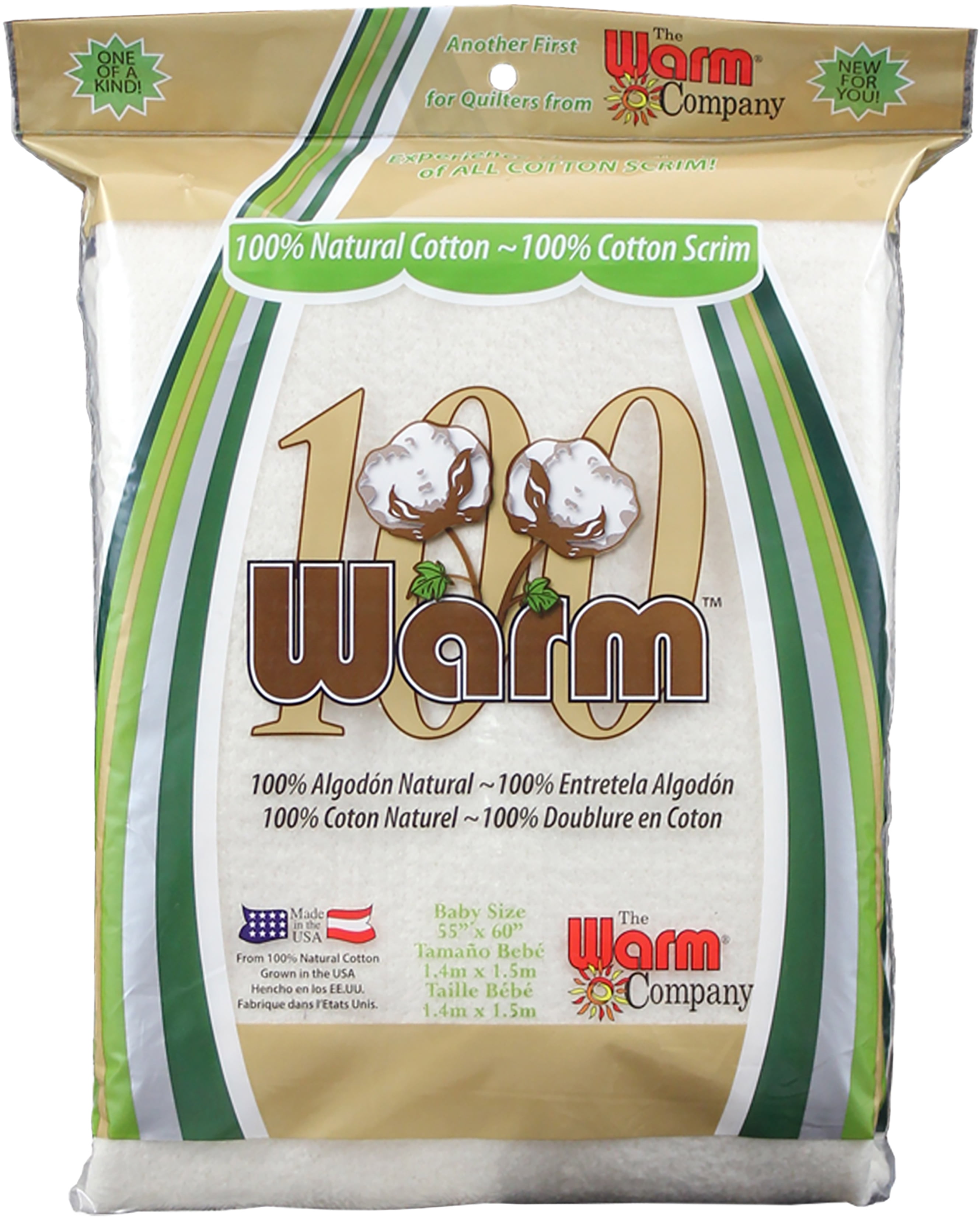 Mi Warm Company Warm White Cotton Batting Crib Size 45 X60 Fob