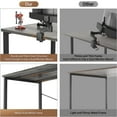thumbnail image 5 of Computer Desk, 40" inch Reversible Gaming Desk with LED Lights, Monitor Stand, Shelves, Charging Outlets, USB Ports for Home, Office, Bedroom, 5 of 5
