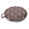 thumbnail image 1 of Floral Round Floor Cushion with Handle, Pattern of Lotus Flower Inspired Oriental Curlicue Motifs in Pastel Tones, Pillow for Living Room & Dorms, 18" Round, Pale Mauve Taupe Rose, by Ambesonne, 1 of 4