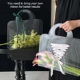 thumbnail image 3 of Transparent PET Florist Bags with Handles for Bouquets, Clear Flower Gift Bags Packaging Supplies for Baby Shower Bridal Shower Parties 13.7L11.8W4.7H Inch, 3 of 6